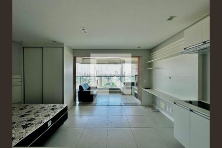 Sala/Quarto/Cozinha de apartamento à venda com 1 quarto, 37m² em Campo Belo, São Paulo
