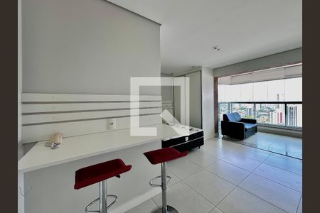 Sala/Quarto/Cozinha de apartamento à venda com 1 quarto, 37m² em Campo Belo, São Paulo