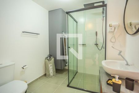 Banheiro de apartamento à venda com 1 quarto, 29m² em Mirandópolis, São Paulo