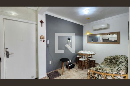 Sala de apartamento para alugar com 1 quarto, 25m² em Boqueirão, Santos