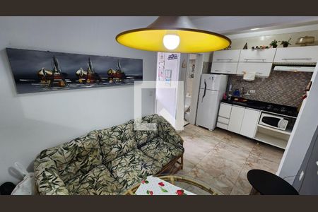 Sala de apartamento para alugar com 1 quarto, 25m² em Boqueirão, Santos