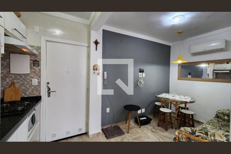 Sala de apartamento para alugar com 1 quarto, 25m² em Boqueirão, Santos