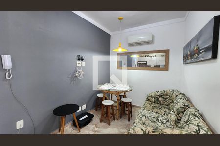 Sala de apartamento para alugar com 1 quarto, 25m² em Boqueirão, Santos