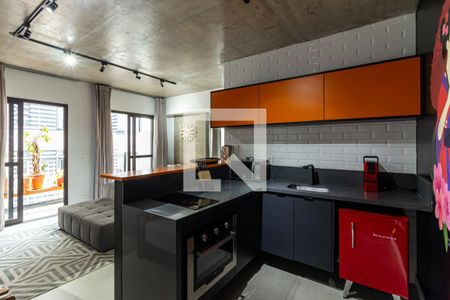 Cozinha de apartamento para alugar com 1 quarto, 45m² em República, São Paulo