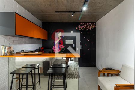 Cozinha de apartamento para alugar com 1 quarto, 45m² em República, São Paulo