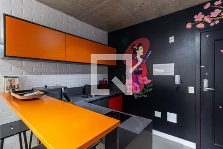 Cozinha de apartamento para alugar com 1 quarto, 45m² em República, São Paulo