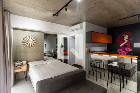 Sala/Quarto de apartamento para alugar com 1 quarto, 45m² em República, São Paulo
