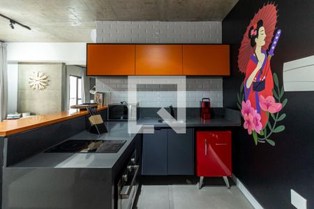 Cozinha de apartamento para alugar com 1 quarto, 45m² em República, São Paulo