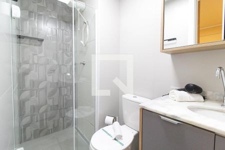 Banheiro da Suíte de apartamento para alugar com 1 quarto, 27m² em Vila Nova Conceição, São Paulo