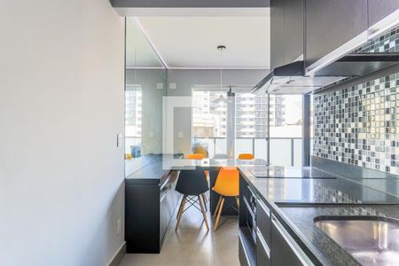 Cozinha de apartamento para alugar com 1 quarto, 55m² em Campo Belo, São Paulo