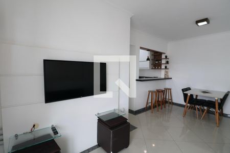 Sala de apartamento para alugar com 3 quartos, 98m² em Loteamento Joao Batista Juliao, Guarujá