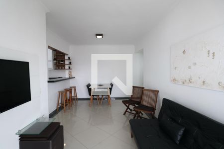 Sala de apartamento para alugar com 3 quartos, 98m² em Loteamento Joao Batista Juliao, Guarujá
