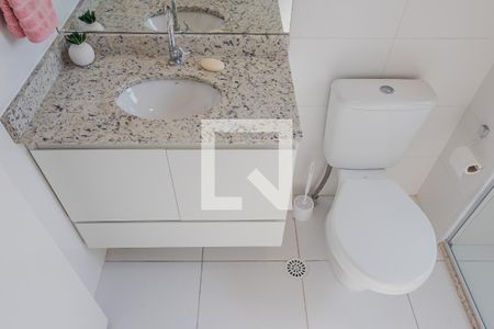 Banheiro da Suíte de apartamento para alugar com 1 quarto, 24m² em Pinheiros, São Paulo