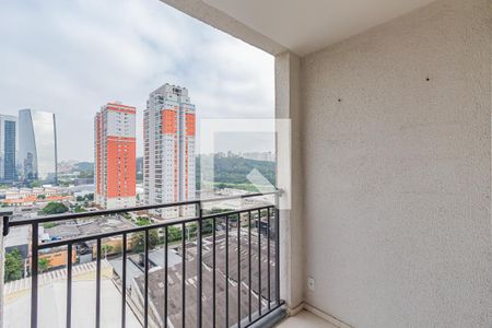 Varanda da Sala/Cozinha de apartamento para alugar com 2 quartos, 38m² em Jardim Caravelas, São Paulo