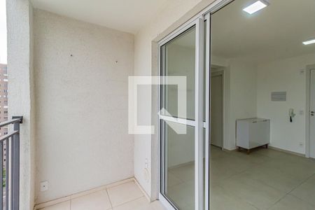Varanda da Sala/Cozinha de apartamento para alugar com 2 quartos, 38m² em Jardim Caravelas, São Paulo