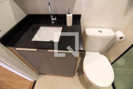 Banheiro de kitnet/studio à venda com 1 quarto, 25m² em Jardim das Acácias, São Paulo