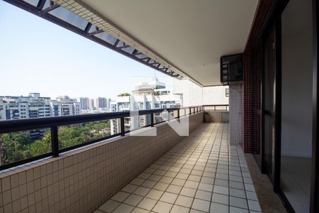 Varanda da Sala de apartamento para alugar com 4 quartos, 286m² em Barra da Tijuca, Rio de Janeiro