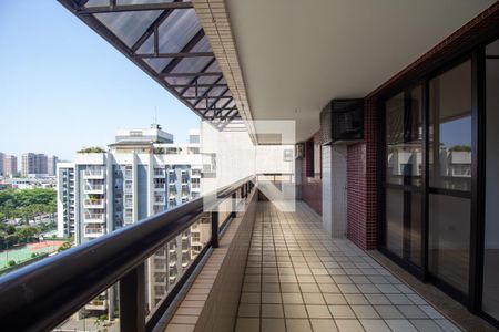 Varanda da Sala de apartamento para alugar com 4 quartos, 286m² em Barra da Tijuca, Rio de Janeiro