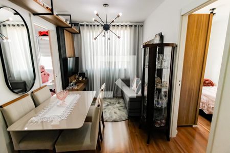 Detalhe Sala de apartamento à venda com 2 quartos, 38m² em Paraisópolis, São Paulo