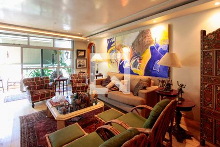 Sala de apartamento à venda com 5 quartos, 220m² em São Conrado, Rio de Janeiro