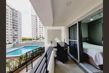 Varanda da Sala de apartamento à venda com 1 quarto, 26m² em Butantã, São Paulo