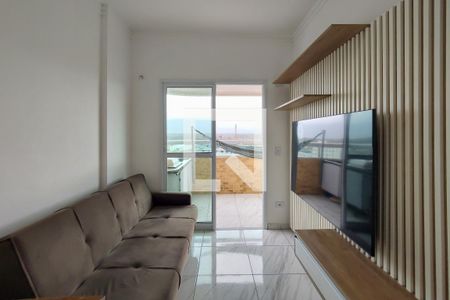 Sala de apartamento para alugar com 1 quarto, 55m² em Vila Caiçara, Praia Grande