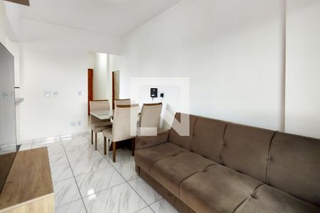 Sala de apartamento para alugar com 1 quarto, 55m² em Vila Caiçara, Praia Grande