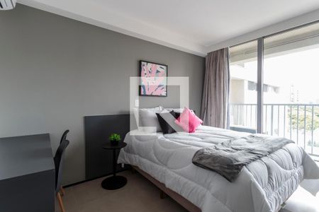 Sala/Quarto de kitnet/studio para alugar com 1 quarto, 25m² em Indianópolis, São Paulo