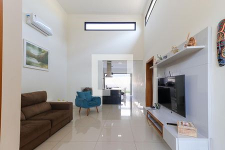 Sala de casa de condomínio para alugar com 3 quartos, 210m² em Bonfim Paulista, Ribeirão Preto