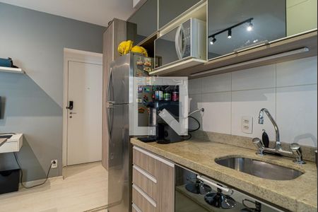 Cozinha de kitnet/studio para alugar com 1 quarto, 35m² em Bela Vista, São Paulo