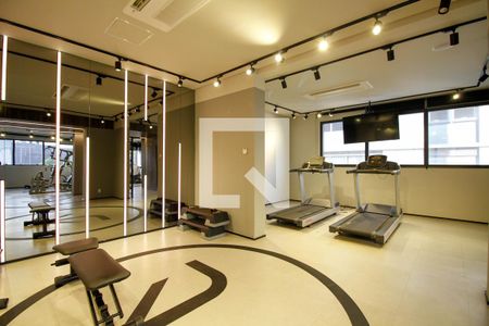 Studio para alugar com 22m², 1 quarto e sem vaga Studio para alugar com 22m², 1 quarto e sem vagaÁrea Comum - Academia