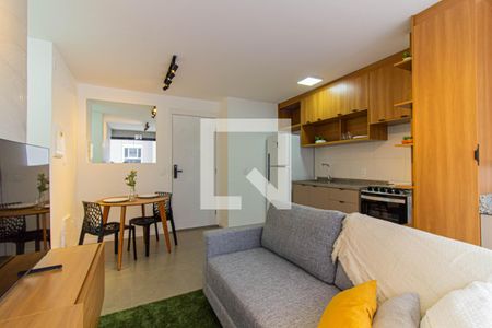 Sala / Cozinha de apartamento à venda com 2 quartos, 42m² em Barra Funda, São Paulo
