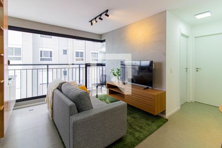 Sala / Cozinha de apartamento à venda com 2 quartos, 42m² em Barra Funda, São Paulo