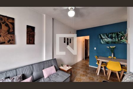 Sala de apartamento para alugar com 1 quarto, 50m² em Mirim, Praia Grande