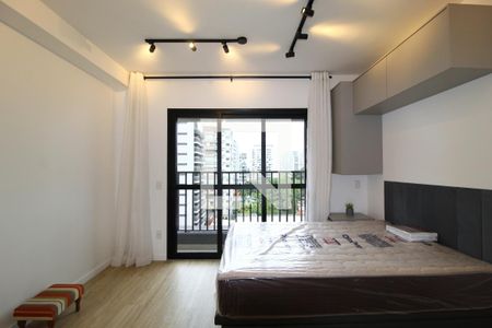 Sala/Quarto de kitnet/studio para alugar com 1 quarto, 24m² em Indianópolis, São Paulo