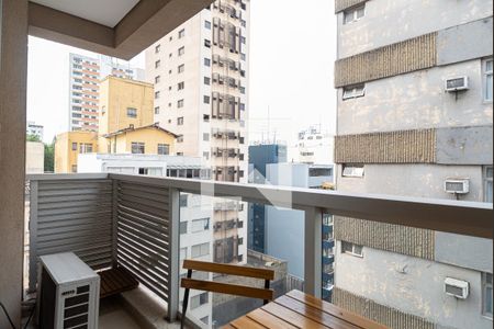 Varanda da Sala/Quarto de kitnet/studio à venda com 1 quarto, 22m² em Consolação, São Paulo
