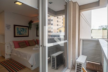 Varanda da Sala/Quarto de kitnet/studio à venda com 1 quarto, 22m² em Consolação, São Paulo