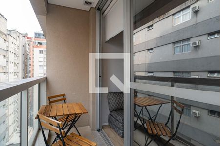 Varanda da Sala/Quarto de kitnet/studio à venda com 1 quarto, 22m² em Consolação, São Paulo