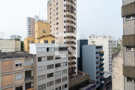 Vista da Varanda da Sala/Quarto de kitnet/studio à venda com 1 quarto, 22m² em Consolação, São Paulo