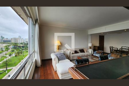 Sala de apartamento para alugar com 3 quartos, 200m² em Ponta da Praia, Santos