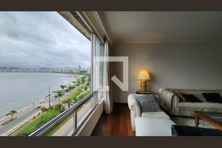 Sala de apartamento para alugar com 3 quartos, 200m² em Ponta da Praia, Santos