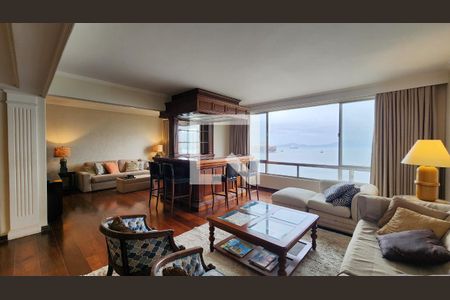 Sala de apartamento para alugar com 3 quartos, 200m² em Ponta da Praia, Santos