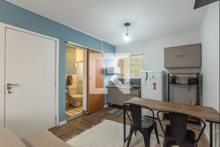 Sala - Cozinha Integrada de kitnet/studio para alugar com 1 quarto, 18m² em Brooklin Paulista, São Paulo