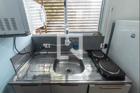 Sala - Cozinha Integrada de kitnet/studio para alugar com 1 quarto, 18m² em Brooklin Paulista, São Paulo