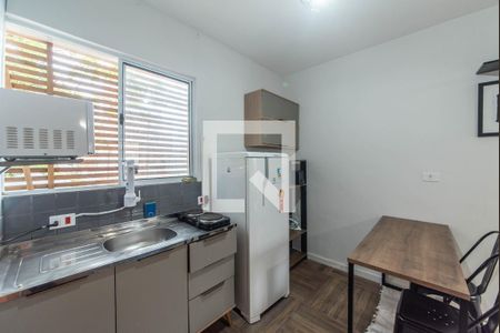 Sala - Cozinha Integrada de kitnet/studio para alugar com 1 quarto, 18m² em Brooklin Paulista, São Paulo