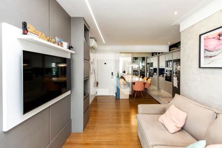 Sala de apartamento à venda com 1 quarto, 49m² em Campo Belo, São Paulo