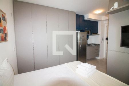 Sala / Quarto - Studio de kitnet/studio à venda com 1 quarto, 23m² em Santo Amaro, São Paulo