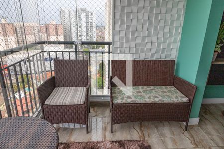 Varanda da sala de apartamento à venda com 3 quartos, 81m² em Centro, Diadema