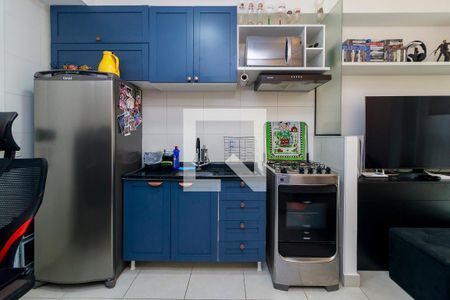 Cozinha de apartamento à venda com 1 quarto, 29m² em Jardim Caravelas, São Paulo