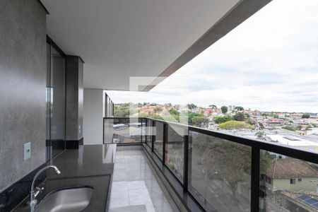 Varanda da sala de apartamento à venda com 4 quartos, 161m² em Castelo, Belo Horizonte